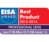 EF 200-400mm f4L IS USM Extender 1.4x EISA Award